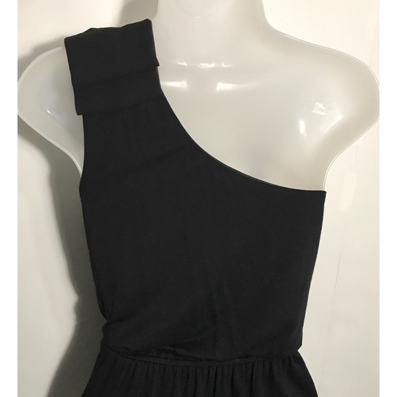 EXPRESS | One Shoulder Dress, Black Ruffles - S SP - Picture 7 of 8